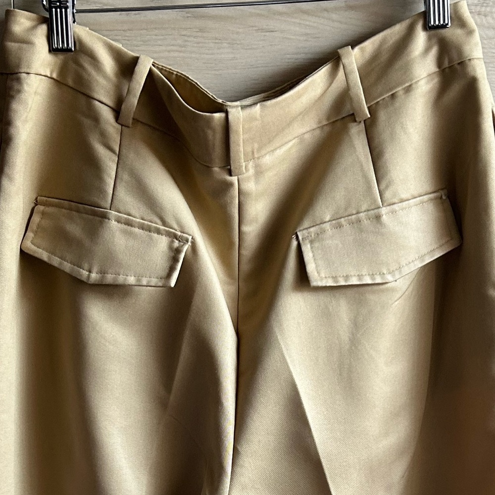 Zara Beige High Waisted Women’s Trousers Size Large - Picture 6 of 7